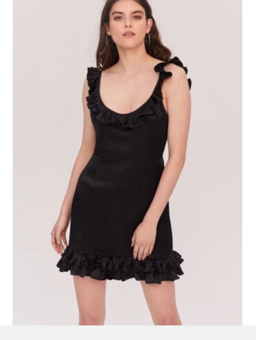 Fame & Partners Cher Black ruffle  Open Back Garment